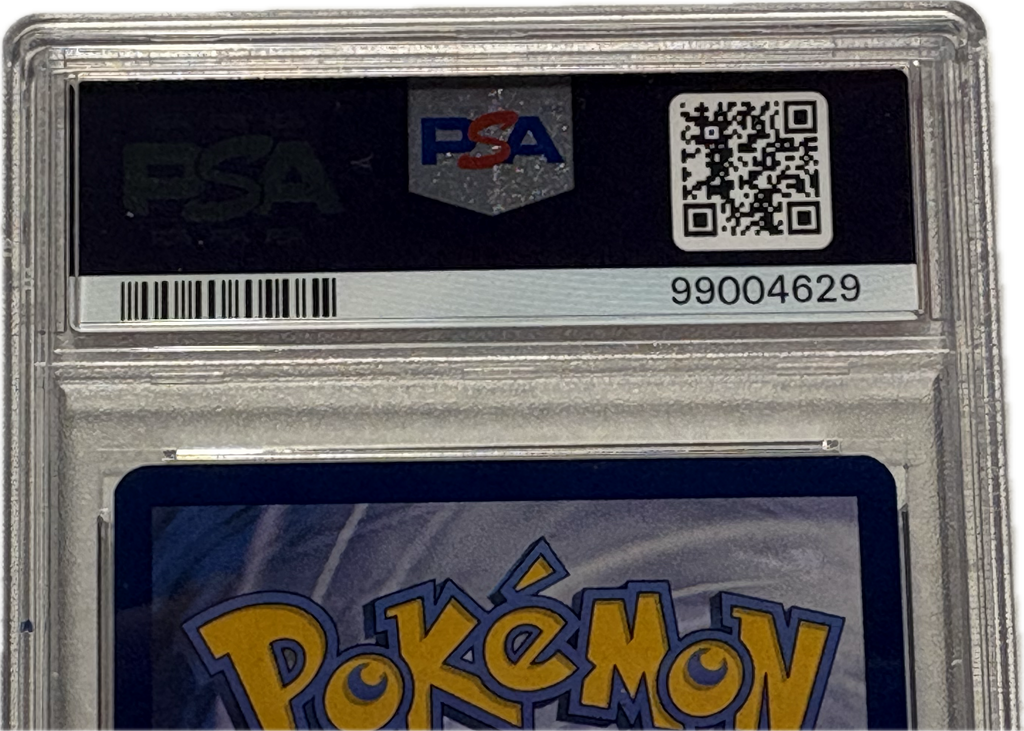 Pokémon trading card in a PSA protective case with visible branding and numbers.