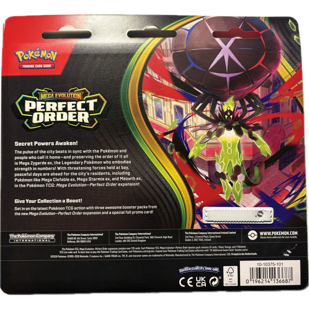 Pokemon TCG: Perfect Order 3 Pack Blister