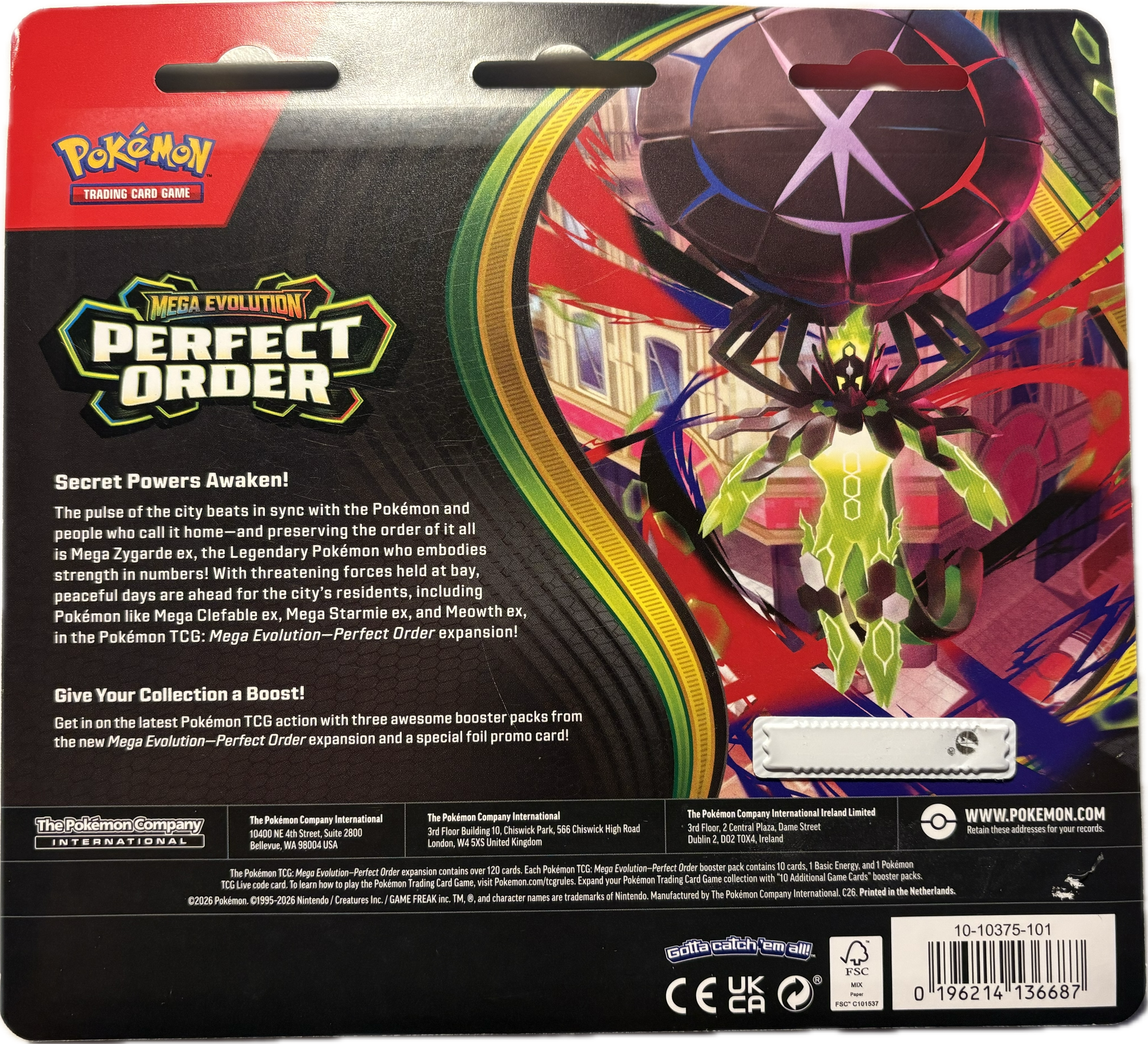Pokemon TCG: Perfect Order 3 Pack Blister